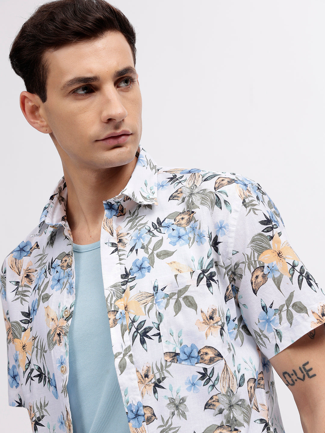 DEZANO Men's Denim Double Pocket Casual Shirt - Sky Blue : Amazon.in:  Clothing & Accessories