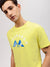 Lindbergh Men Yellow Printed Round Neck Short Sleeves T-shirt