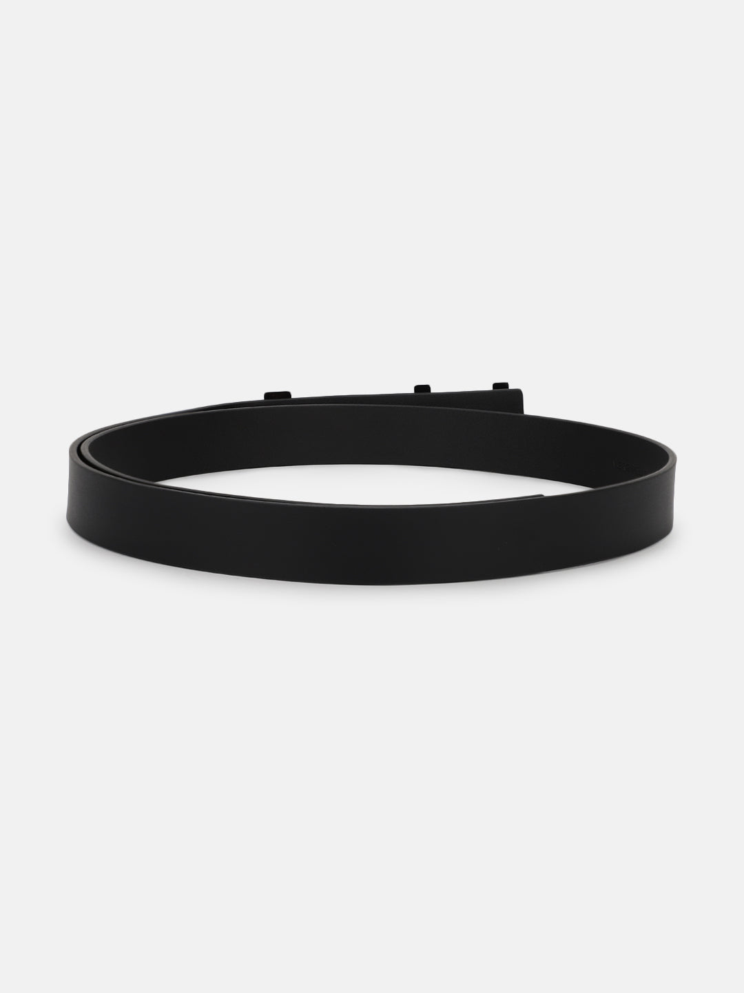 Just Cavalli Men Black Solid Push Pin Buckle Belt