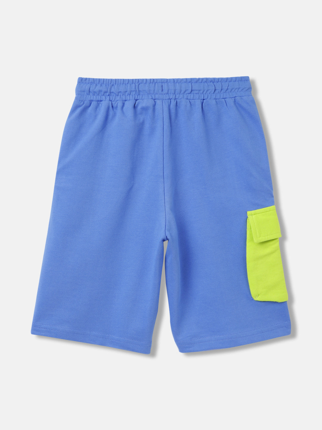 Blue Giraffe Boys Blue Solid Regular Fit Shorts