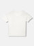 Blue Giraffe Boys White Solid Round Neck Short Sleeves T-shirt