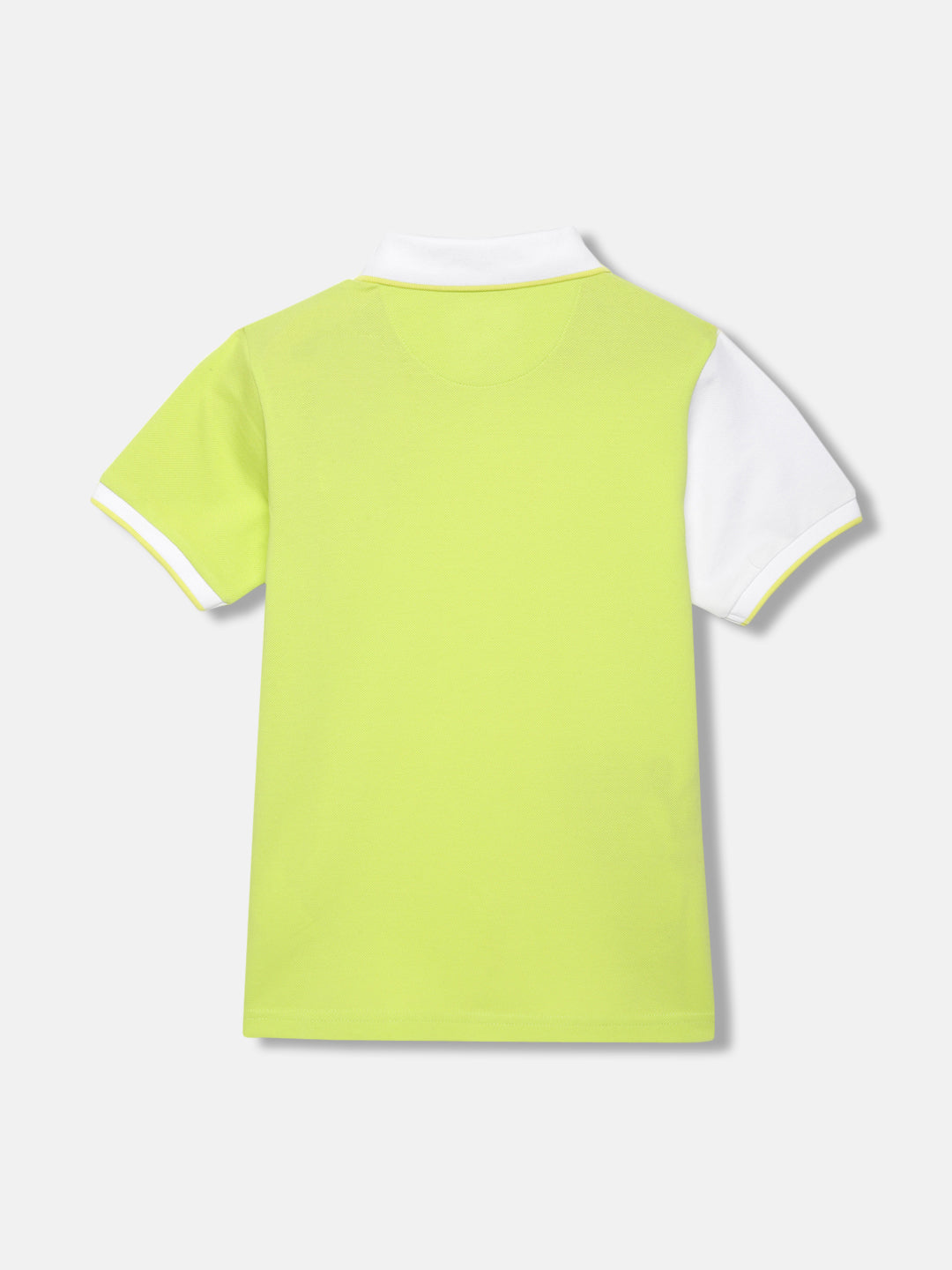 Blue Giraffe Boys Green Colour blocked Polo Collar Short Sleeves T-shirt