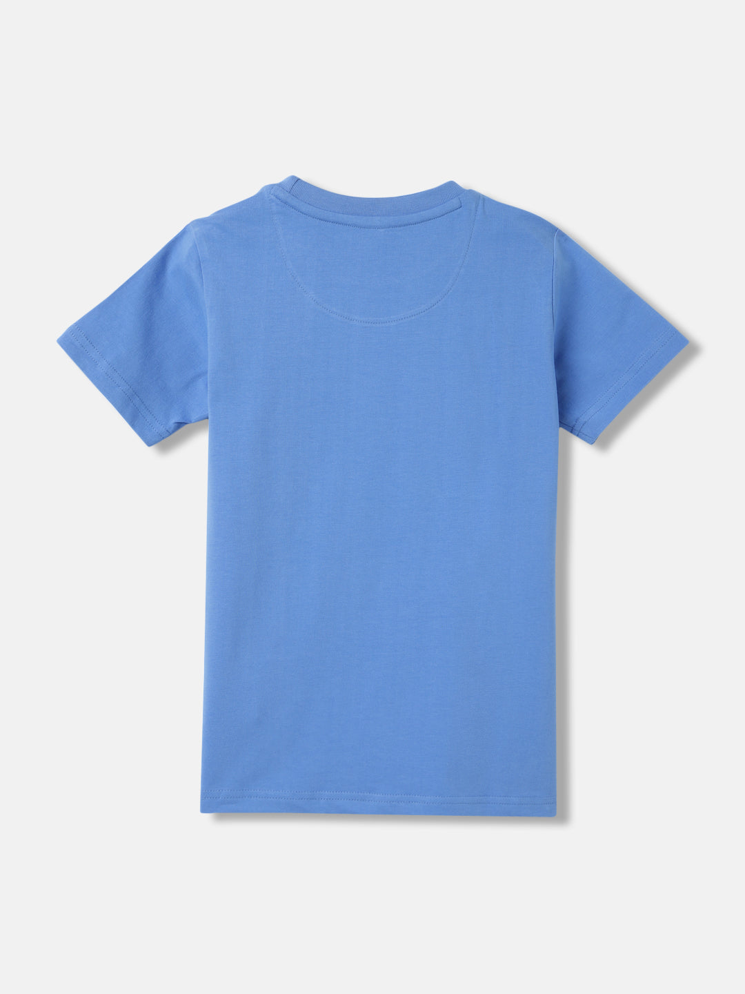 Blue Giraffe Boys Blue Solid Round Neck Short Sleeves T-Shirt