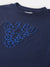 Blue Giraffe Boys Navy Blue Solid Round Neck Short Sleeves T-shirt