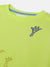 Blue Giraffe Boys Green Printed Round Neck Short Sleeves T-shirt