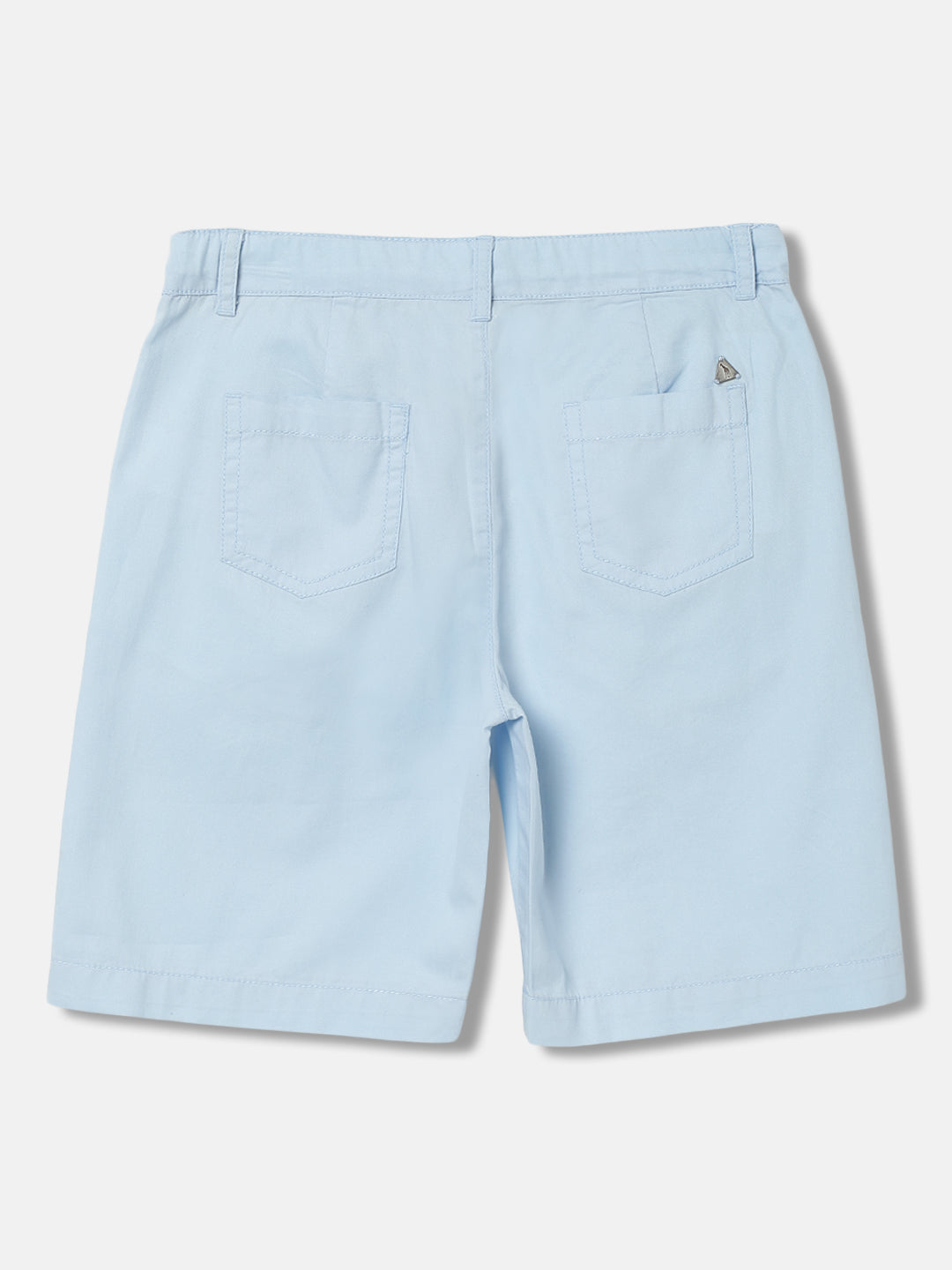 Blue Giraffe Boys Blue Solid Regular Fit Shorts