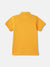 Blue Giraffe Boys Yellow Solid Polo Collar Short Sleeves T-Shirt