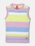 Blue Giraffe Girls Multi Striped Round Neck Sleeveless Top