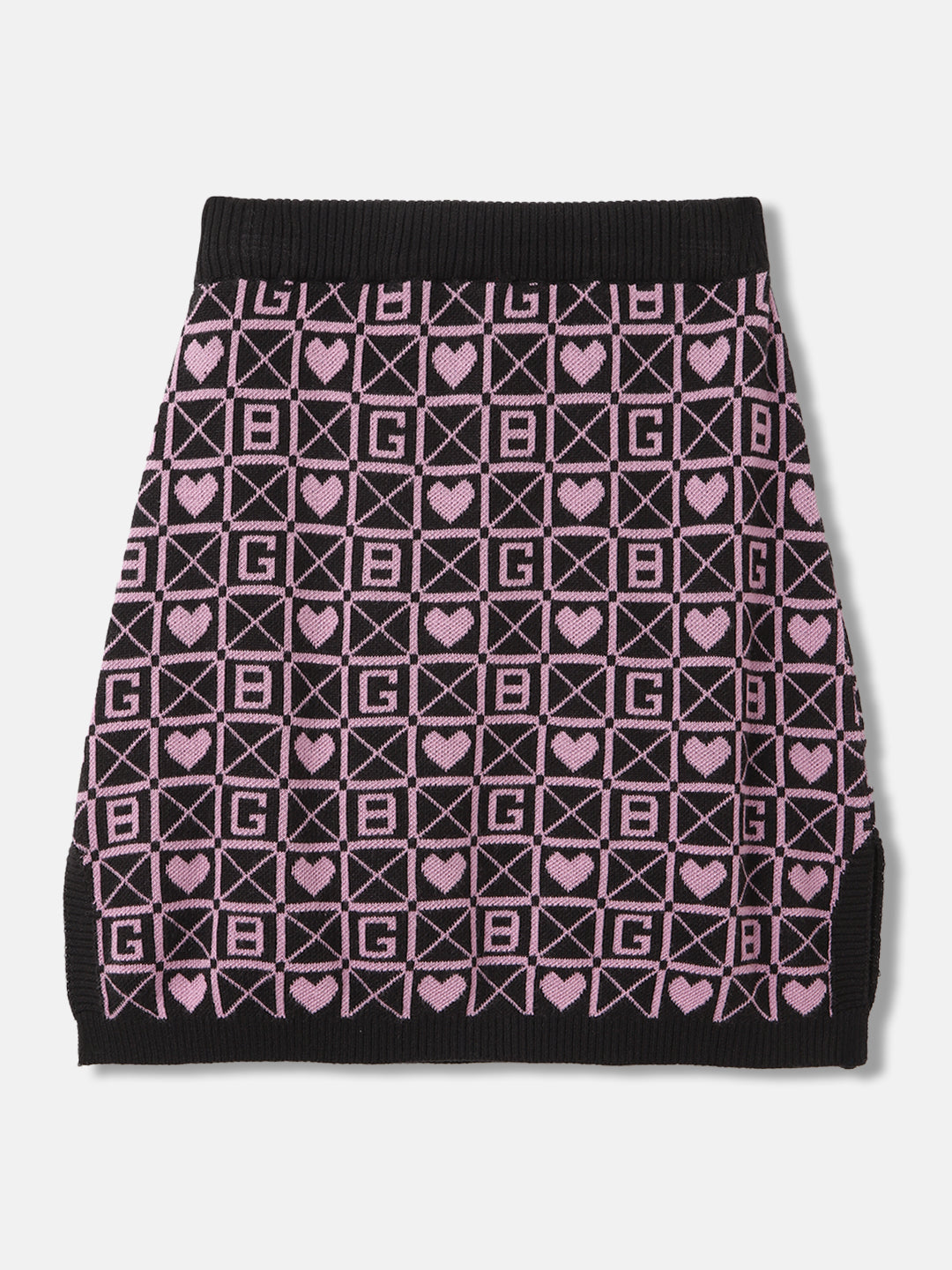 Blue Giraffe Girls Black Printed Regular Fit Skirt