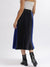 Elle Women Blue Color-Blocked Relaxed Fit Skirt