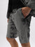 Iconic Men Black Printed Regular Fit Mid-Rise Shorts