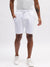 Iconic Men White Solid Regular Fit Shorts