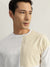 Iconic Men White Colour-Blocked Round Neck Short Sleeves T-Shirt