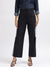 Iconic Women Navy Blue Color-Blocked Regular Fit Trouser