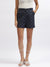 Iconic Women Blue Checked Regular Fit Shorts