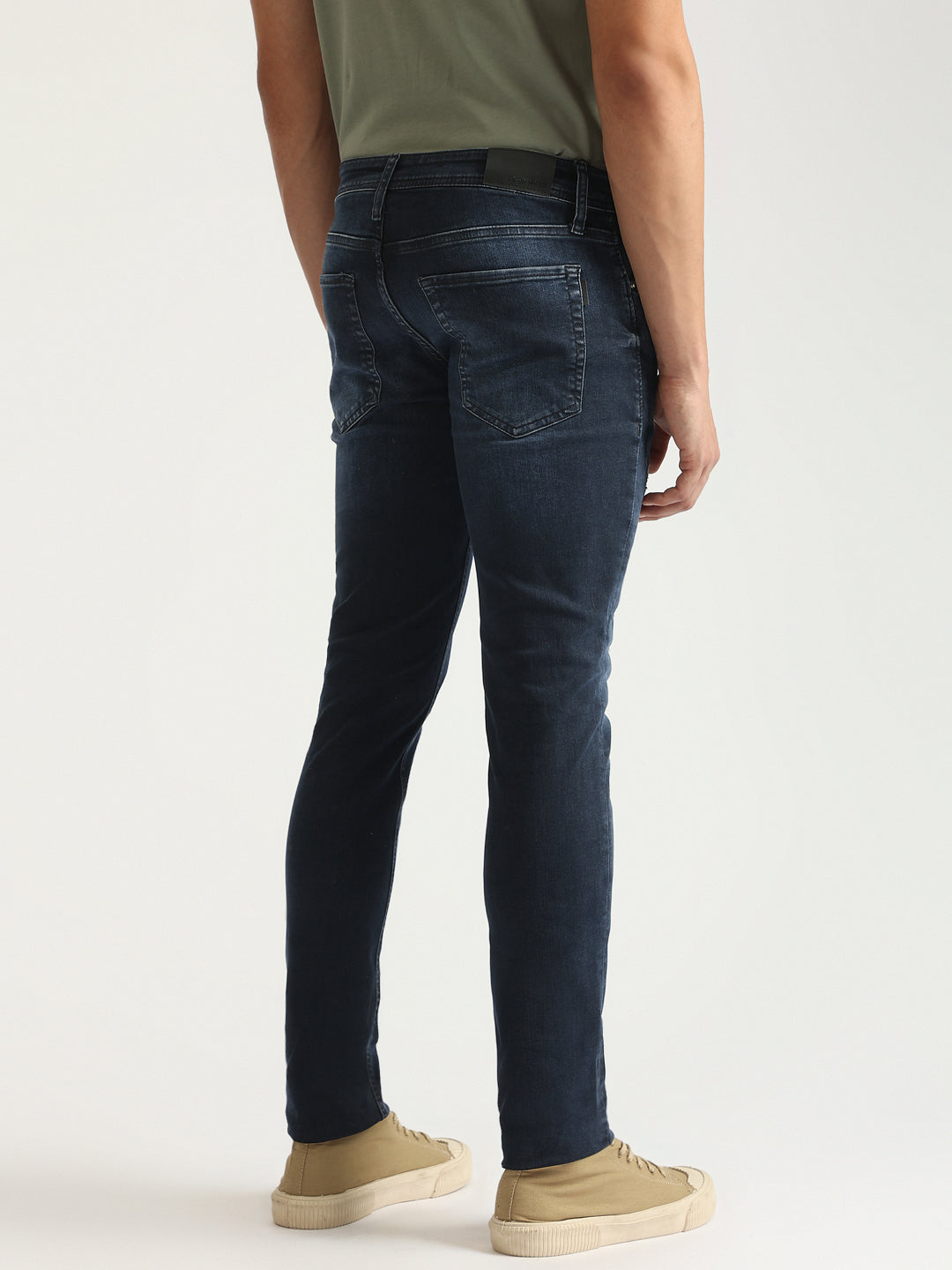 Antony Morato Men Blue Washed Mid-Rise Tapered Fit Jeans