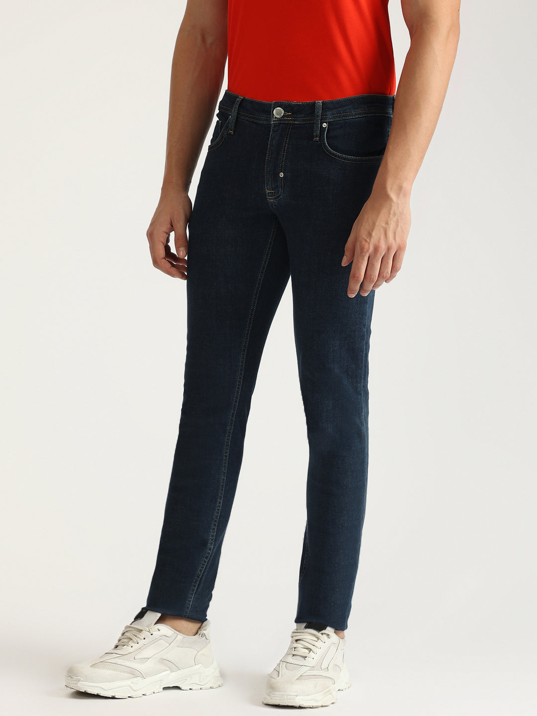 Antony Morato Men Blue Solid Mid-Rise Tapered Fit Jeans