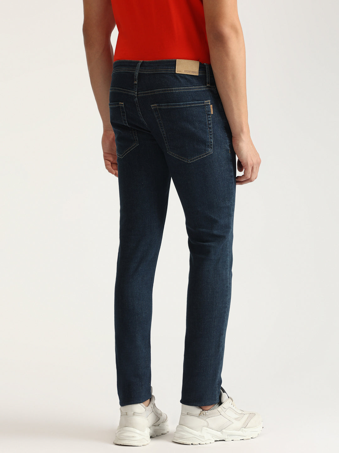 Antony Morato Men Blue Solid Mid-Rise Tapered Fit Jeans