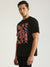 Antony Morato Men Black Printed Round Neck Short Sleeves T-Shirt