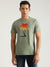 Antony Morato Men Green Printed Round Neck Short Sleeves T-Shirt