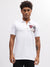 True Religion Men White Solid Polo Collar Short Sleeves T-Shirt