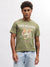 True Religion Men Green Solid Round Neck Short Sleeves T-Shirt