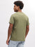 True Religion Men Green Solid Round Neck Short Sleeves T-Shirt