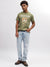 True Religion Men Green Solid Round Neck Short Sleeves T-Shirt