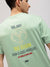 True Religion Men Green Printed Round Neck Short Sleeves T-shirt