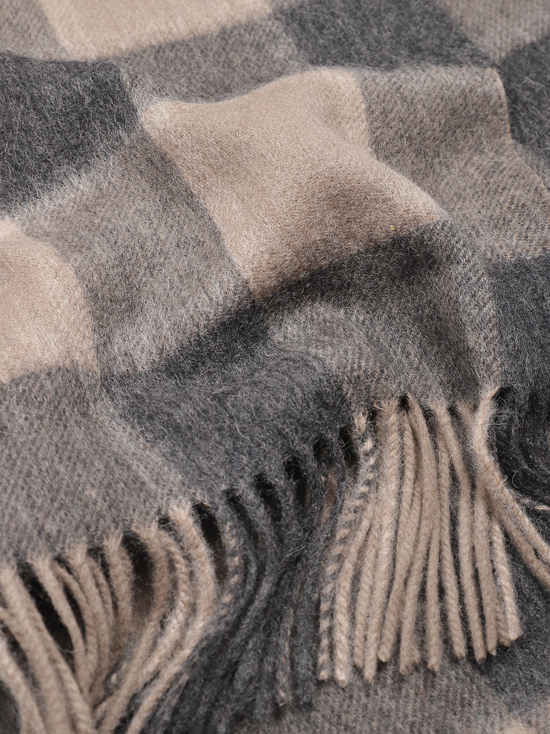 Bruun & Stengade Men Brown Checked Fringed Scarf