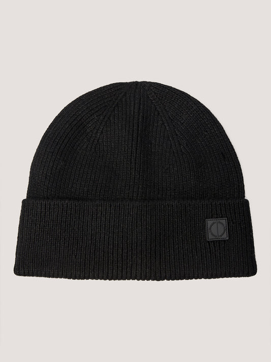 Bruun & Stengade Men Black Solid Beanie Cap