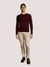 Bruun & Stengade Men Maroon Solid Round Neck Full Sleeves Pullover Style Sweater