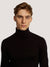 Bruun & Stengade Men Black Solid Turtle Neck Full Sleeves Pullover Style Sweater