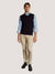 Bruun & Stengade Men Blue Solid Round Neck Sleeveless Pullover Style Sweater