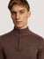 Bruun & Stengade Men Brown Solid High Neck Full Sleeves Pullover Style Sweater