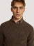 Bruun & Stengade Men Brown Solid Round Neck Full Sleeves Pullover Style Sweater