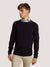 Bruun & Stengade Men Blue Solid Round Neck Full Sleeves Pullover Style Sweater