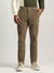 Bruun & Stengade Men Khaki Solid Mid-Rise Regular Fit Flat-Front Corduroy Trouser