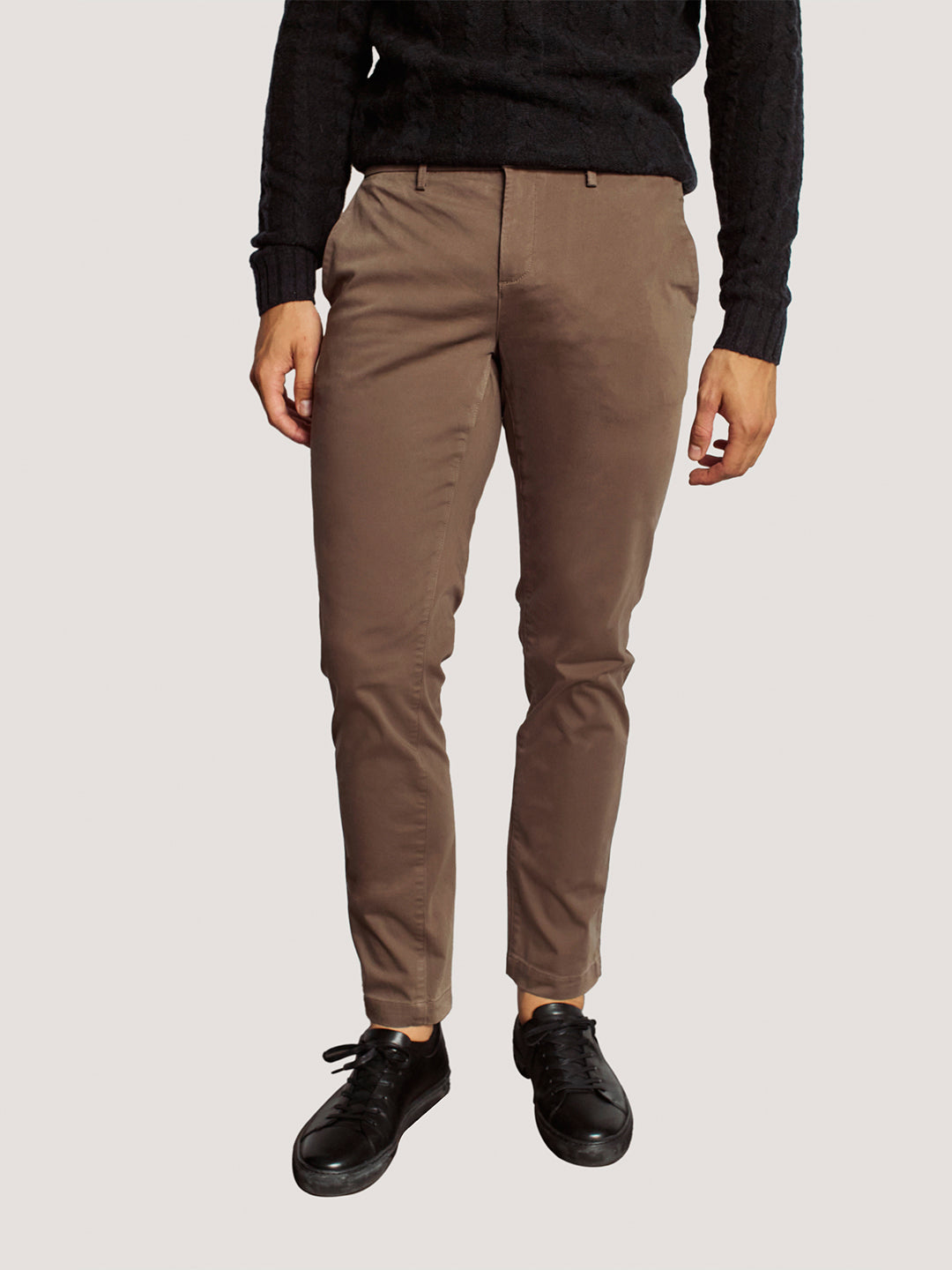 Bruun & Stengade Men Brown Solid Regular Fit Flat-Front Trouser