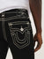 True Religion Men Black Solid Straight Fit Mid-Rise Jeans