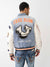 True Religion Men Blue Color-Blocked Spread Collar Full Sleeves Jacket