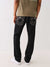 True Religion Big QT Ricky Straight Fit Black Mid-Rise Solid Jeans