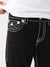 True Religion Men Super T Ricky Straight Fit Black Mid-Rise Solid Jeans