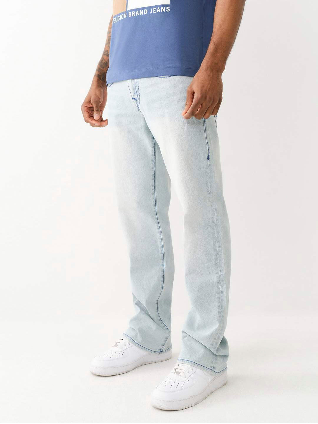 True Religion Big T Billy Bootcut Fit Blue Mid-Rise Washed Jeans