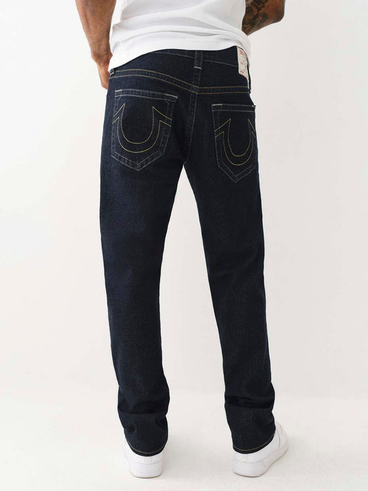 True Religion SN Ricky Straight Fit Blue Mid-Rise Solid Jeans