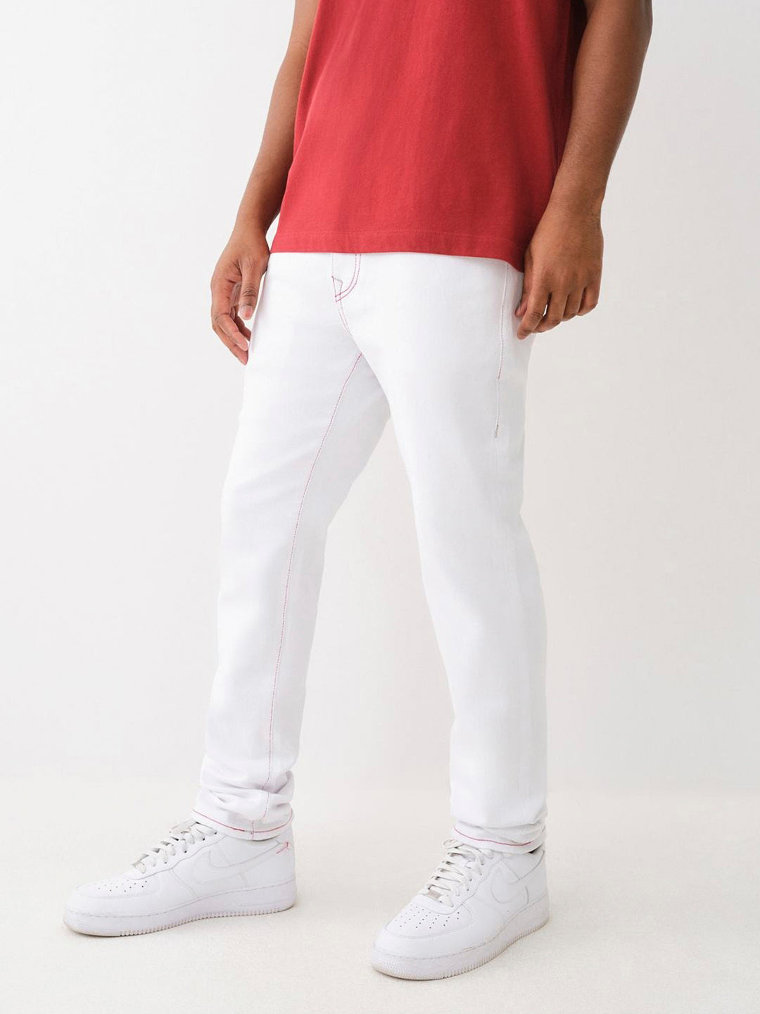 True Religion Matt Skinny Fit White Mid-Rise Solid Jeans