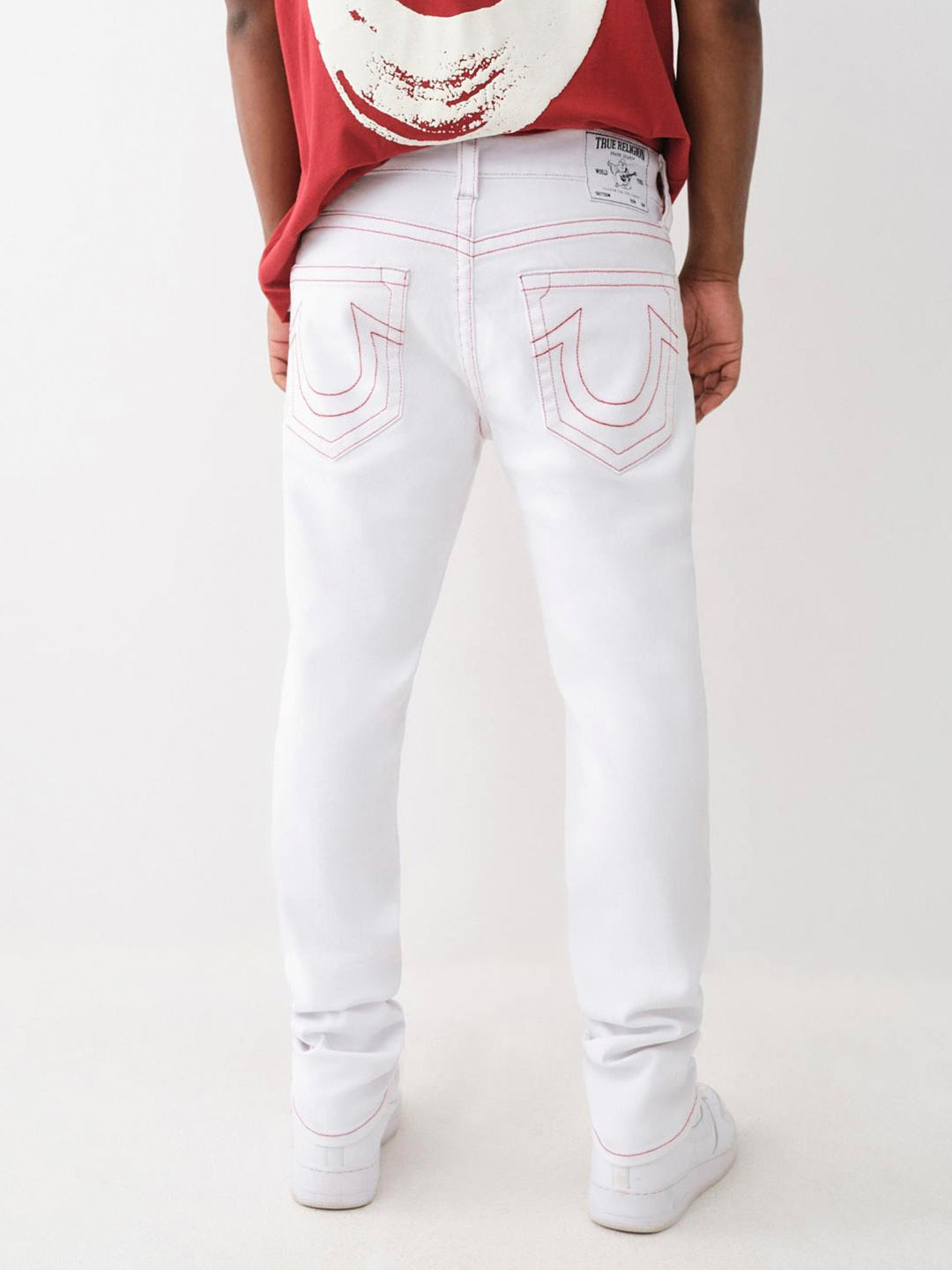 True Religion Matt Skinny Fit White Mid-Rise Solid Jeans