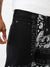 True Religion Men Black Printed Straight Fit Mid-Rise Shorts