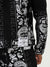 True Religion Men Black Printed Spread Collar Full Sleeves Jacket