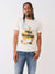 True Religion Men Cream Printed Round Neck Short Sleeves T-shirt